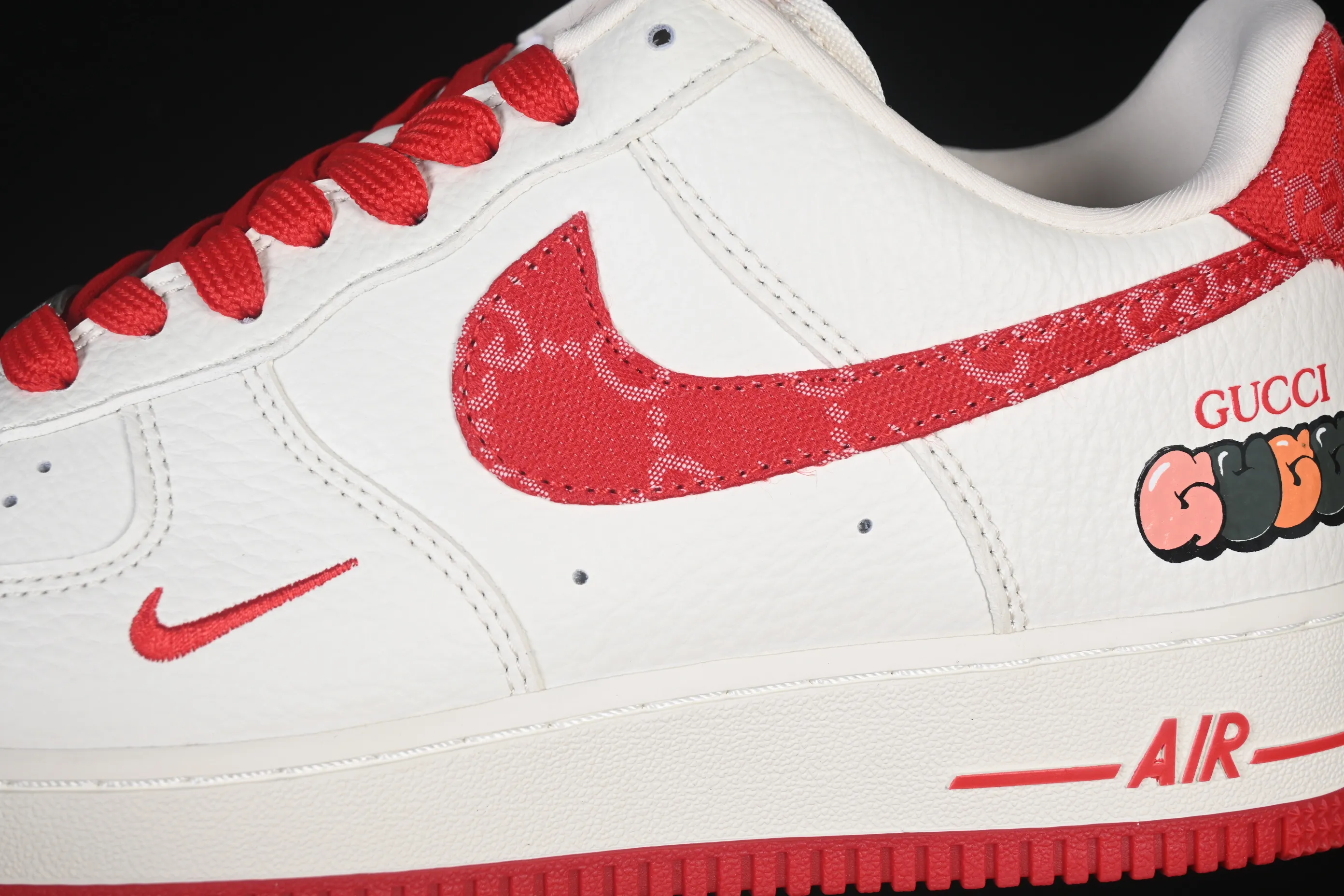 All categories Nk Air Force 1 Air Force series Nk Air Force 1 Low Air Force low-top Nike Air Force 1'07 Low Gucci co-branded white and red Air Force 1 low-top casual sneakers SC0601-570